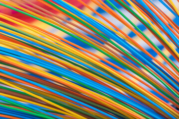 Colorful electrical and telecommunication cables wire background
