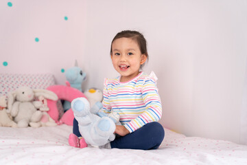 Sweet young girl at home.