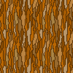 Pixel art tree bark seamless pattern. 8 bit wood texture background. Natural surface. Rustic material. 2d tile. Old school vintage retro 80s-90s slot machine, video game graphics. Forest backdrop.