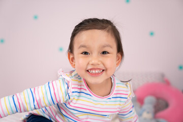 Cheerful girl child.