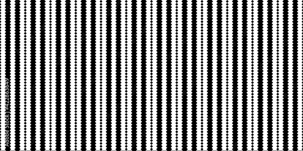 Aufkleber abstract of vertical rhombus stripe pattern. design regular lines black on white background. design 