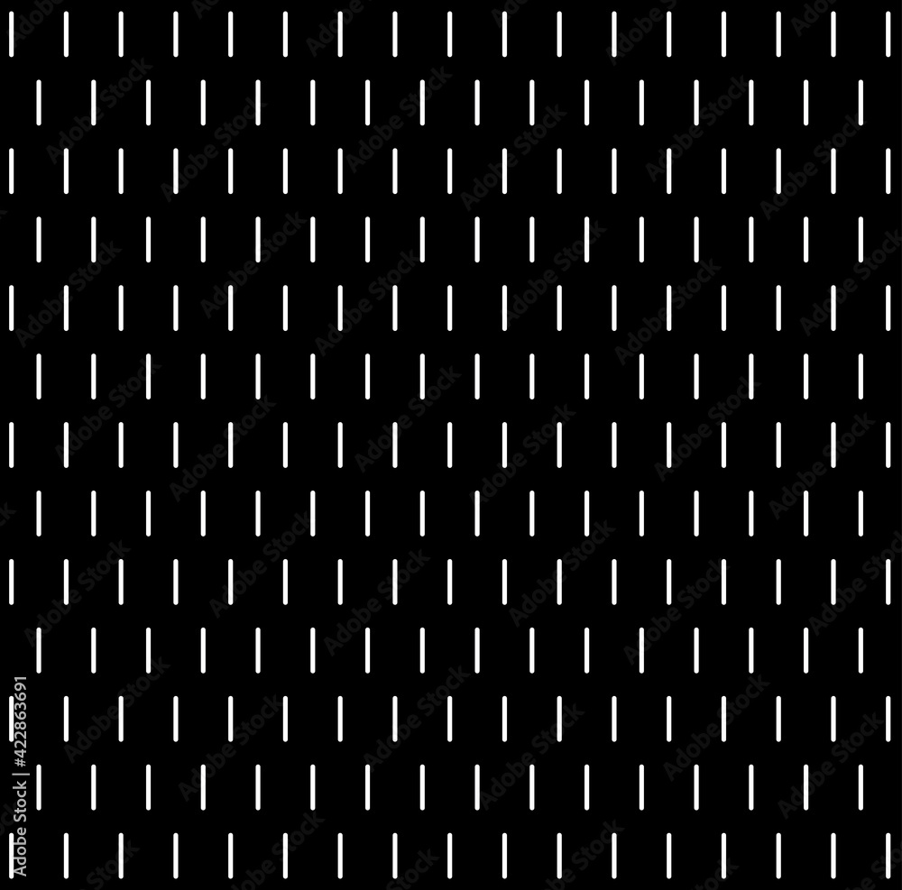 Aufkleber abstract of vertical dash lines pattern. design stripe white on black background. design print for i