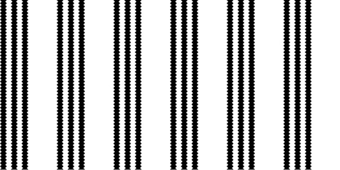 Abstract of vertical three stripe pattern. Design zig saw black on white background. Design print for illustration, texture, textile, wallpaper, background.