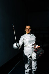 Expressive Fencing-Girl Portrait