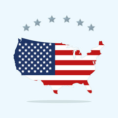 usa map illustration
