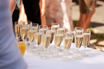 Sektempfang auf Hochzeit