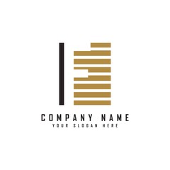 Alphabet capital logo. Creative design concept square shape