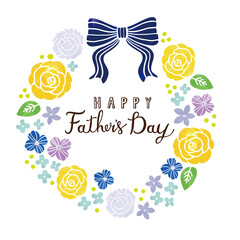 父の日リース　黄色のバラ