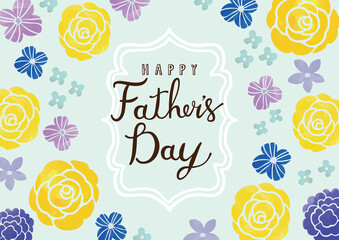 父の日　黄色のバラとお花　