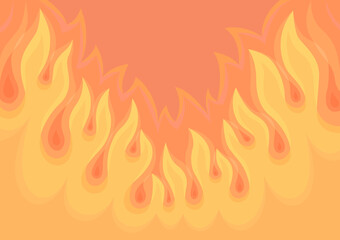 fire flames background closeup in flat style