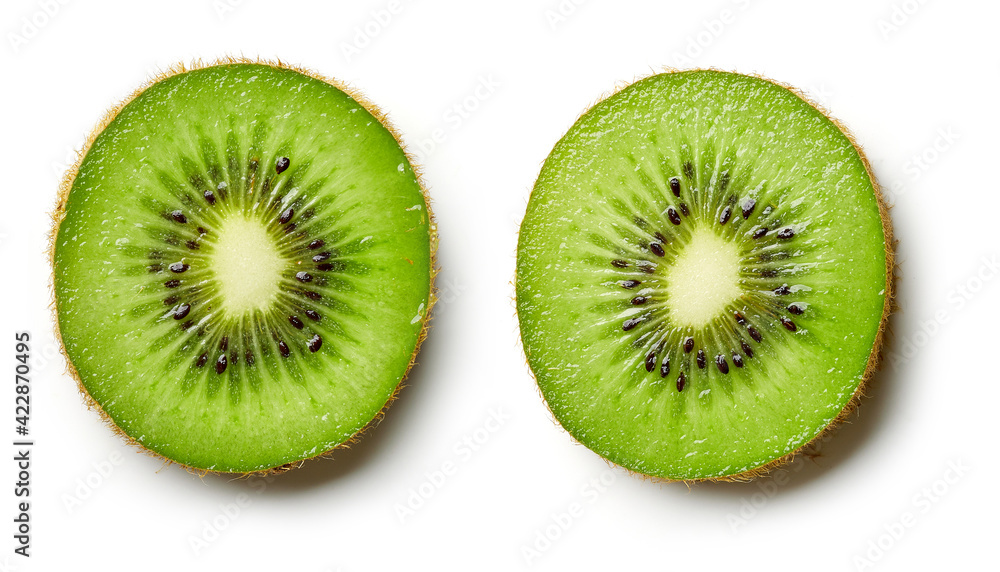 Poster two various kiwi slices