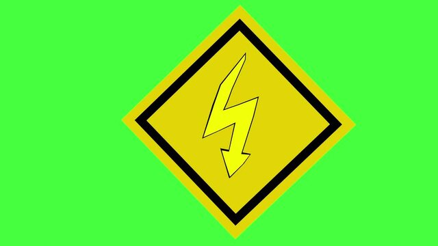 揺れる高圧電流のマーク