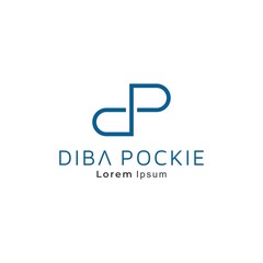 Initial letter dp logo. Fit for your company