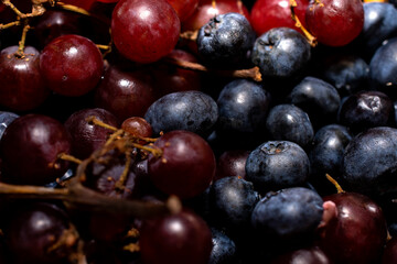 Grapes and Blueberries 