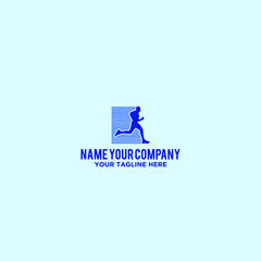 running fitness people logo