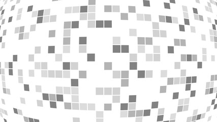 Abstract gray pixel illustration. Set of squares of squares. Vector.
