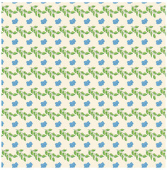 Vector set of design spring seamless pattern with pink and blue flowers, green leafs. Summer. Floral. Illustration for wedding invitations, wallpaper, textile, wrapping paper, fashion, fabric, web.
