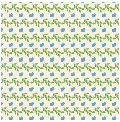 Vector set of design spring seamless pattern with pink and blue flowers, green leafs. Summer. Floral. Illustration for wedding invitations, wallpaper, textile, wrapping paper, fashion, fabric, web.