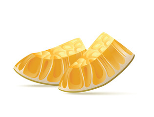 Pieces of jackfruit that are ripe and look very sweet