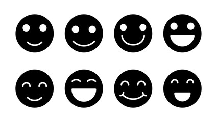 smile icon set. smile emoticon icon. feedback
