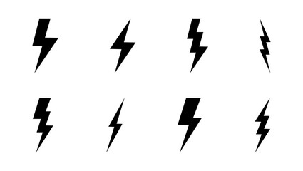 Lightning icon set. electric icon vector. power icon. energy sign