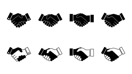 Fototapeta na wymiar Handshake icon set. business handshake. contact agreement
