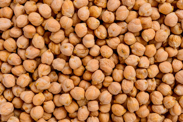 Full frame of chickpeas.