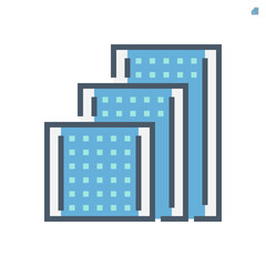 Portable partition screen vector icon for assembly as cubicle modern corporate office furniture for business. Private workspace, workplace or workstation for place desk, chair and computer. 64x64 px.