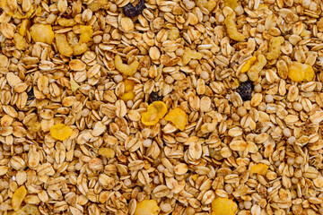 Full frame of granola.