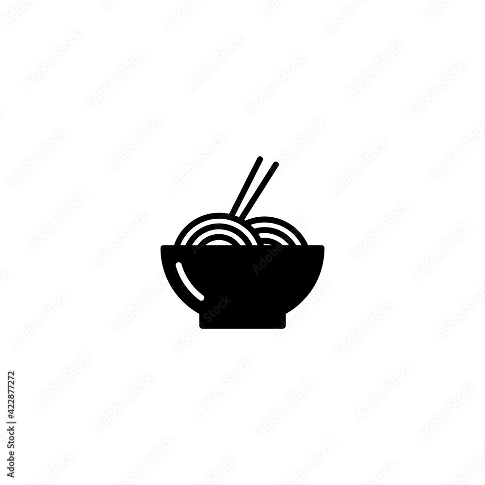 Poster noodle icon vector for web, computer and mobile app