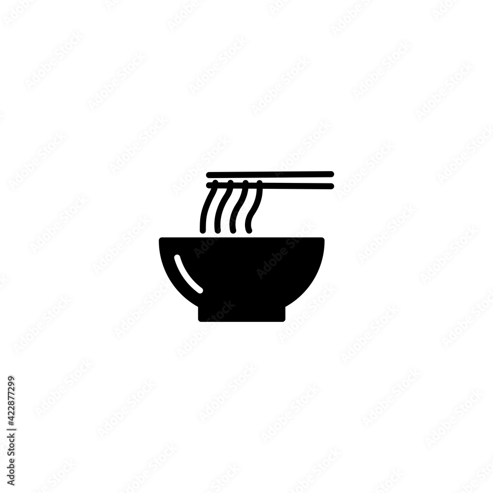 Poster noodle icon vector for web, computer and mobile app