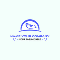 Obraz premium fish design in emblem