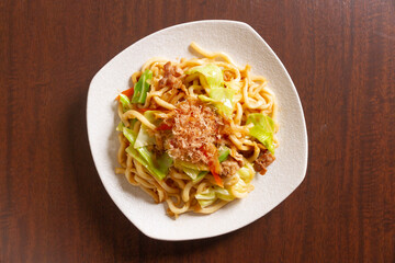 焼うどん（真俯瞰）