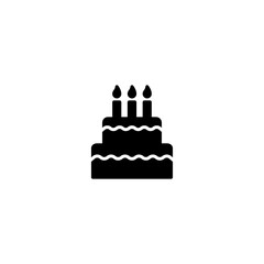 cake icon vector for web, computer and mobile app