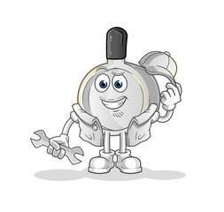 pan mechanic cartoon. cartoon mascot vector