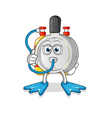 pan divers mascot. cartoon vector