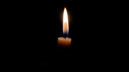 close up burning candle