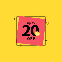 Discount up to 20% off Label Vector Template Design Illustration