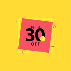 Discount up to 30% off Label Vector Template Design Illustration