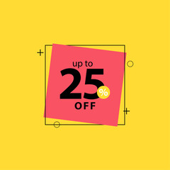 Discount up to 25% off Label Vector Template Design Illustration