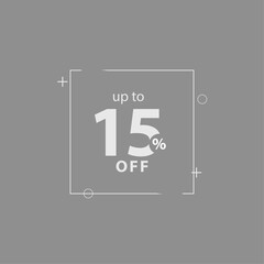 Discount up to 15% off Label Vector Template Design Illustration
