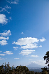 Obraz premium 三重嶽から見る桜島とわた雲 