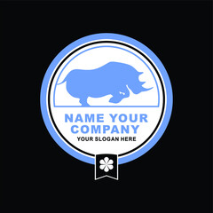 rhino logo silhouette template