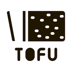 tofu cheese icon Vector Glyph Illustration