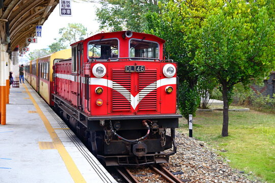 Alishan Forest Railway station in Chiayi, Taiwan.