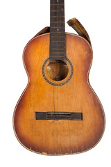 Fototapeta premium shattered wooden guitar