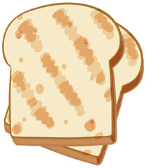Simple toast on white background