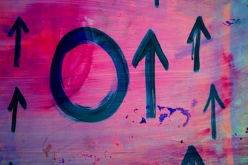 Fotobehang Fluor Roze Mooi abstract schilderij landschap aquarel textuur achtergrond papier op verf minimalistische schilderij landschap aquarel abstracte achtergrond papier op verf  © vegsingh