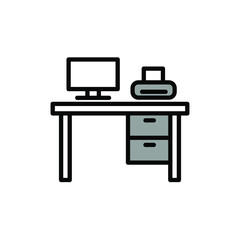 Illustration Vector graphic of table office icon