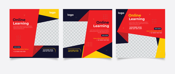 E learning flyer Social media post	
